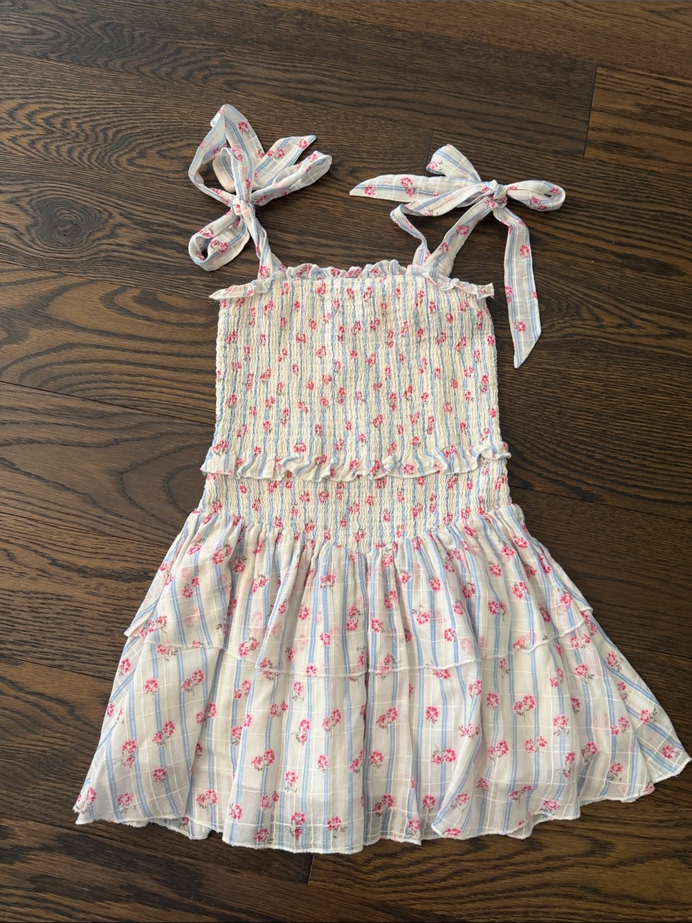 Katie J Emerson Girls White Pink Floral print